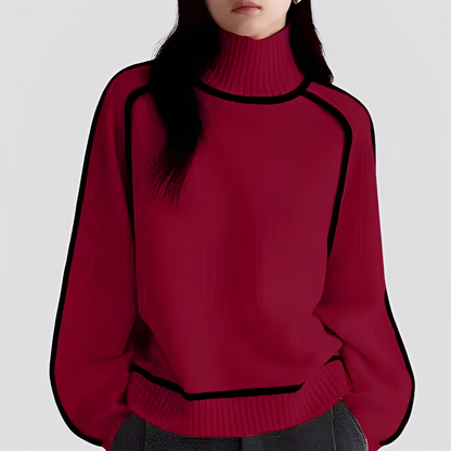 Eleganter Damen Rollkragenpullover Casual Style