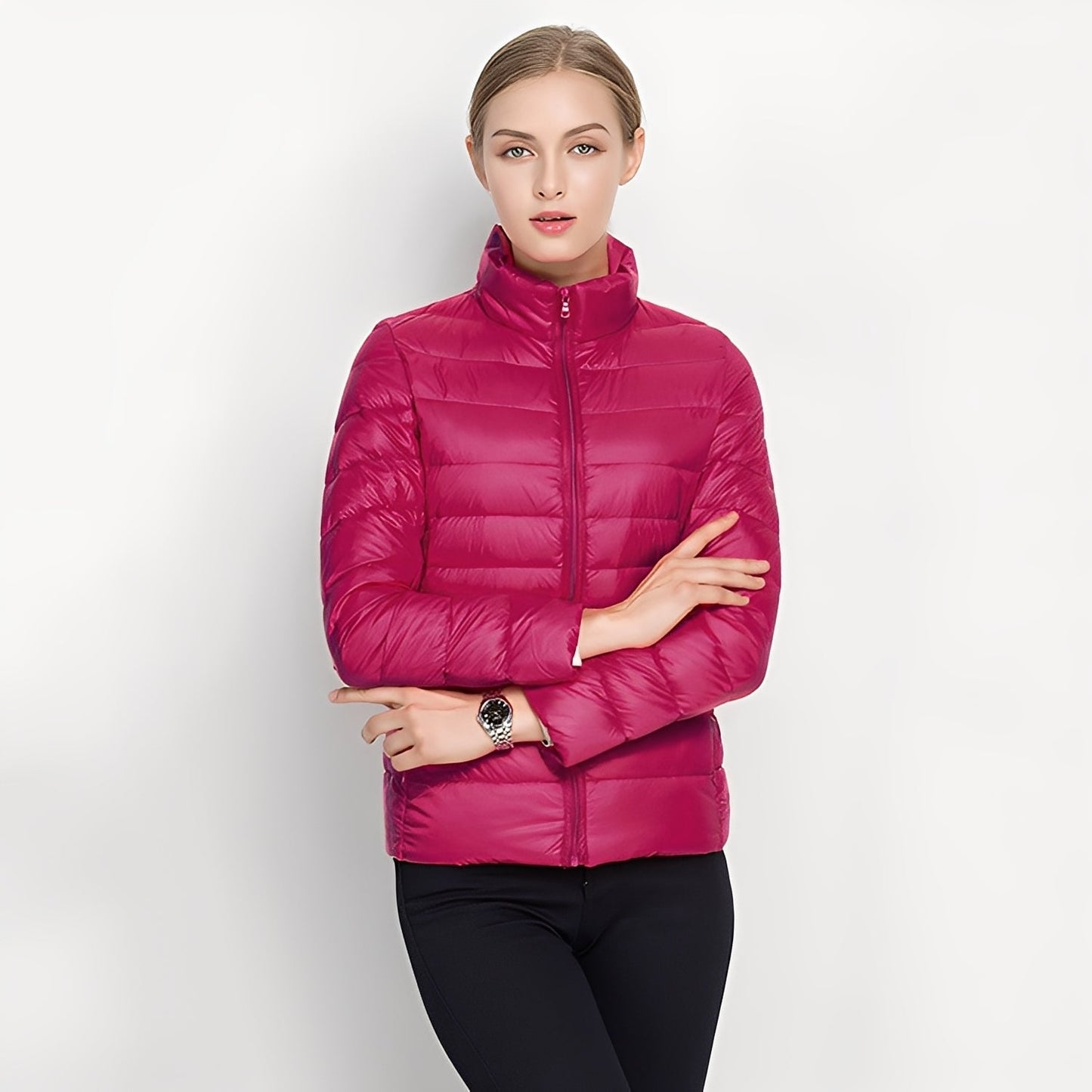 Elegante Damen Steppjacke Figurformend Warm