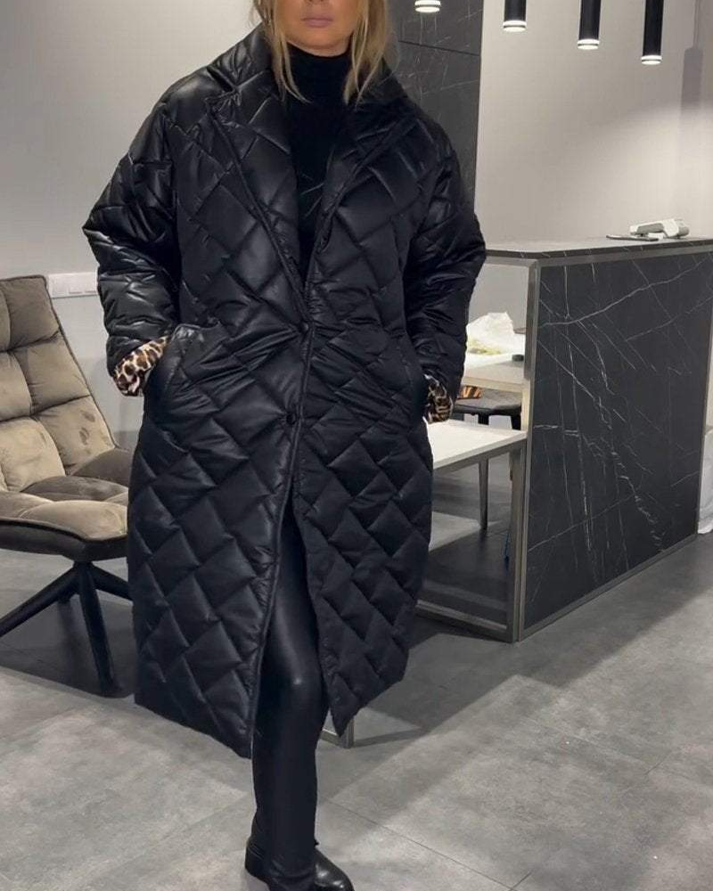 Bequemer Baumwoll Mantel Mittellang Relaxed Fit