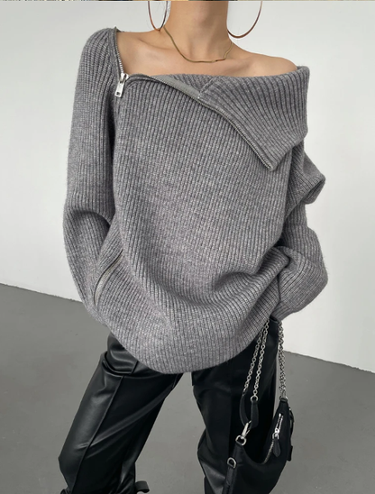 Stylish Pullover Mit Stehkragen