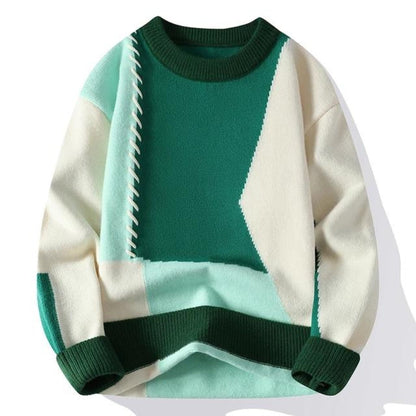 Modischer Strickpullover Herren Designer Look