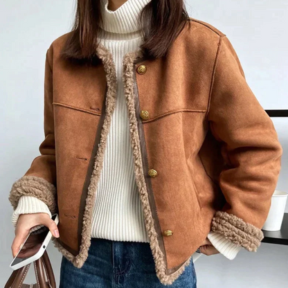 Elegante Lederjacke Damen Winter