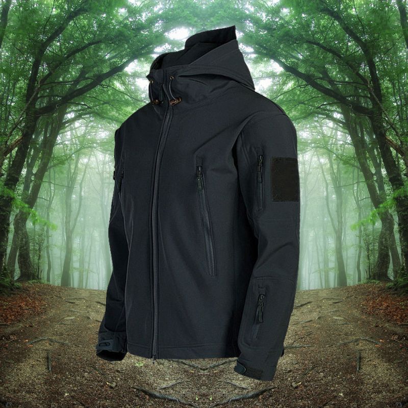 Herren Winterjacke Softshell Kapuze