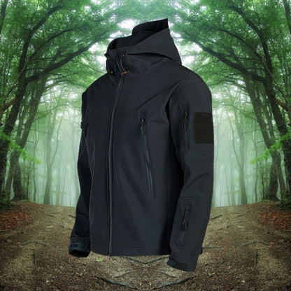 Herren Winterjacke Softshell Kapuze