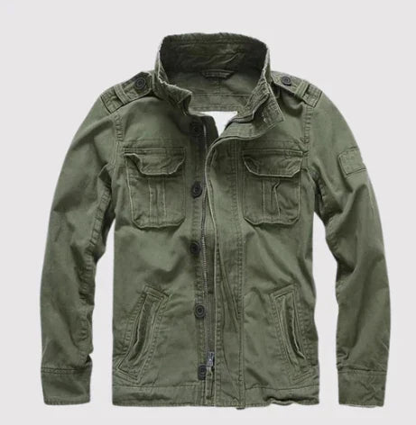 Modische Jeansjacke Regular Fit Knopfverschluss