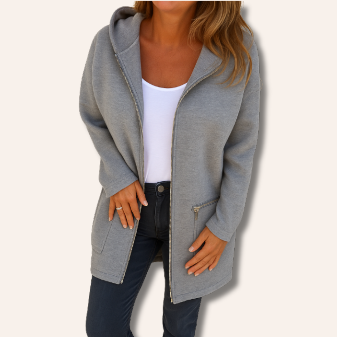 Kapuzen-Cardigan Langarm Warm