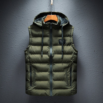 Herren Fleeceweste Kapuze Warm