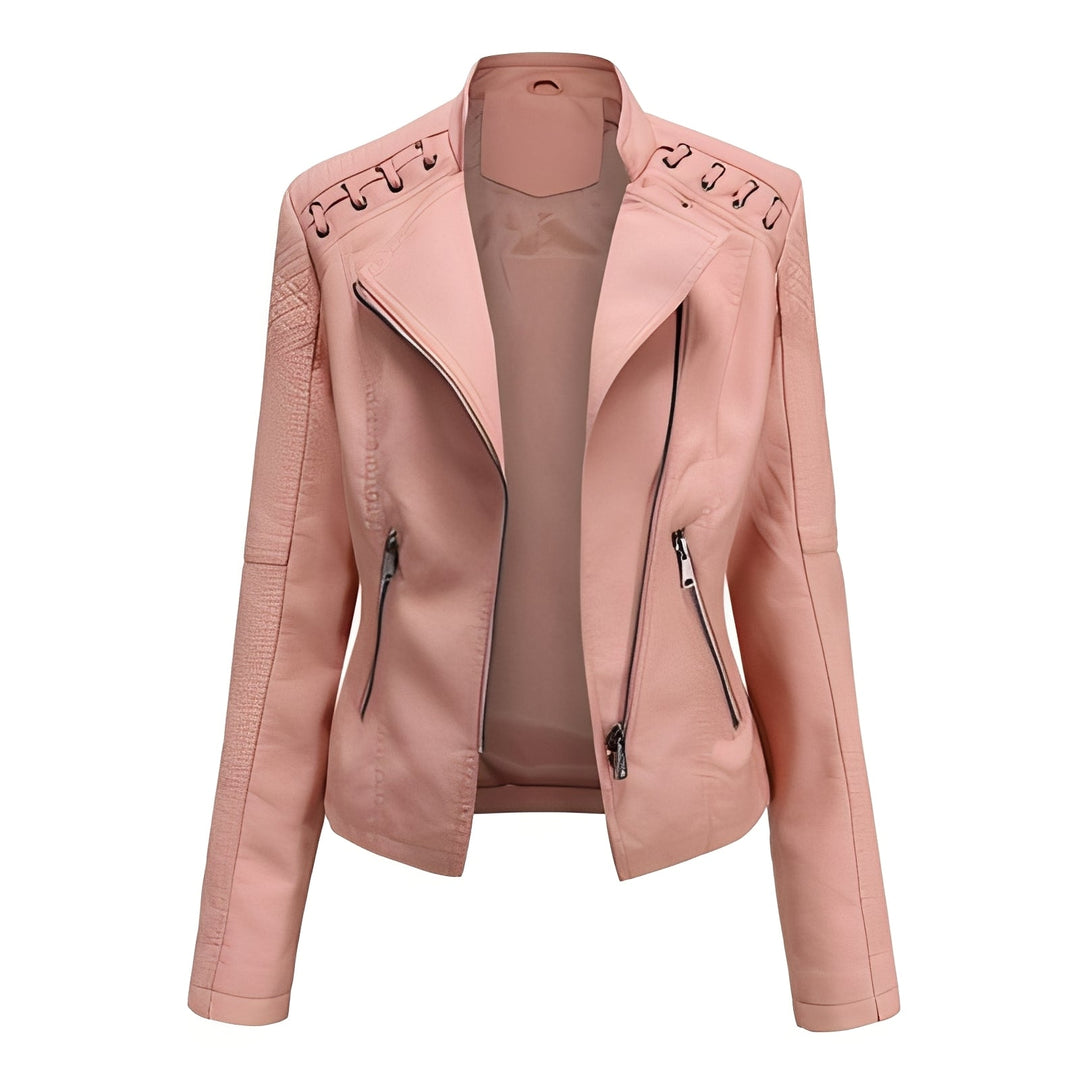 Elegante Damen Lederjacke Slim Fit Kürzelängen
