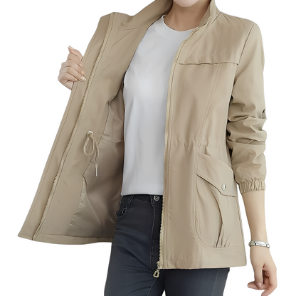 Moderne Damenjacke Verstellbare Taille Stilvoll - IdealeKleiden