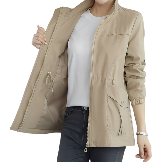 Moderne Damenjacke Verstellbare Taille Stilvoll - IdealeKleiden