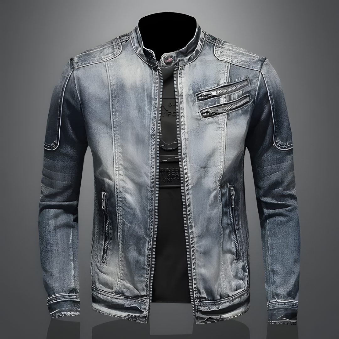 Herren Jeansjacke Längsärmelig Modern