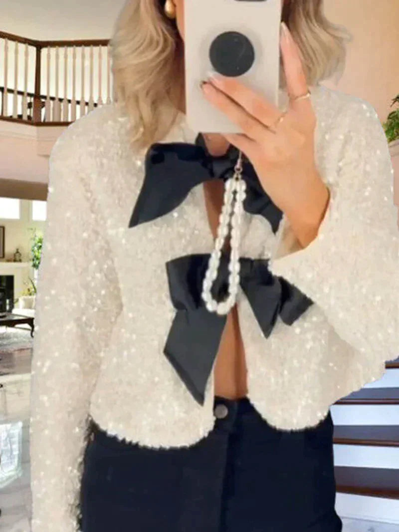 Glitzernde Damenjacke Modern Chic - IdealeKleiden