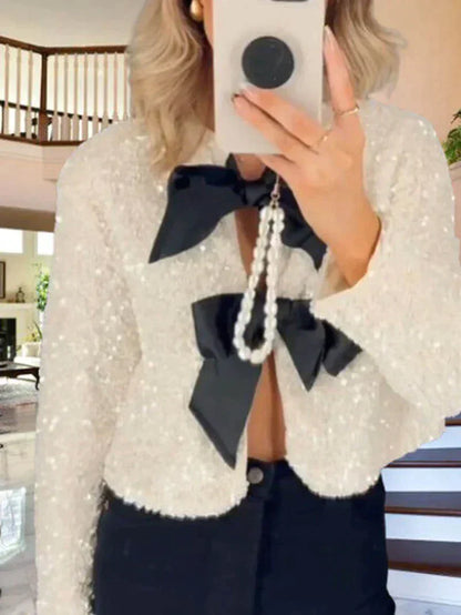Glitzernde Damenjacke Modern Chic - IdealeKleiden