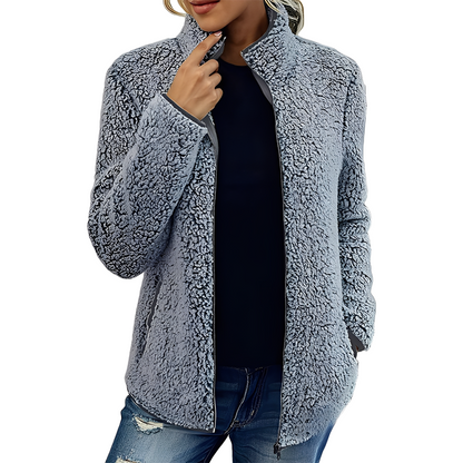 Moderne Damen Fleecejacke Warm Und Stylish