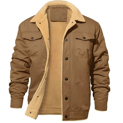 Herren Winterjacke Warm Gefüttert Outdoor