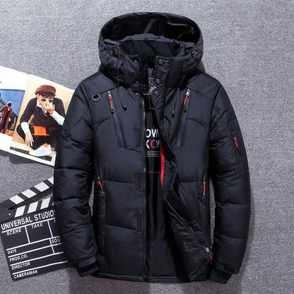 Herren Winterjacke Puffer Kapuze Warm