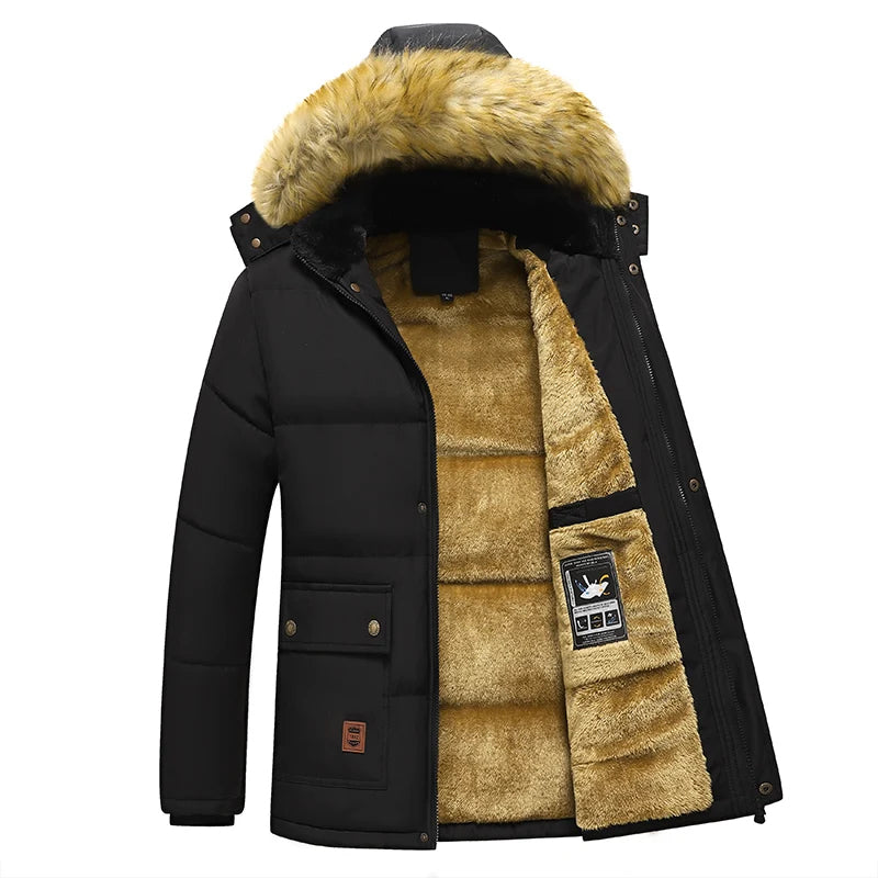 Herren Parka Warm Winterjacke