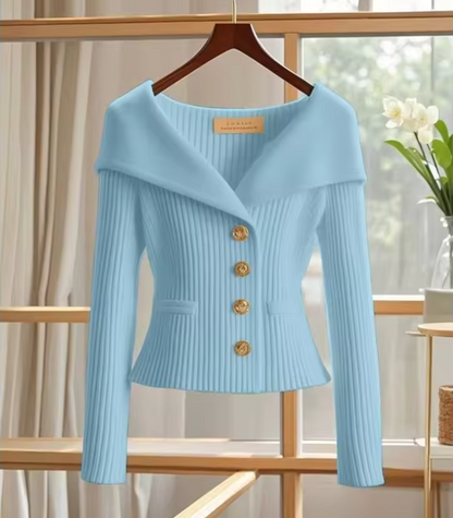 Praktische Strickjacke Damen Kurz Cardigan Übergröße - IdealeKleiden