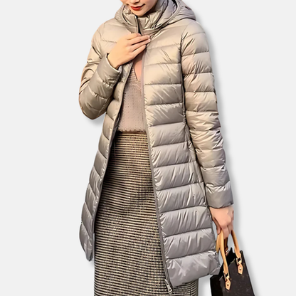 Warme Winterjacke Nylon Pufferjacke Mit Kapuze