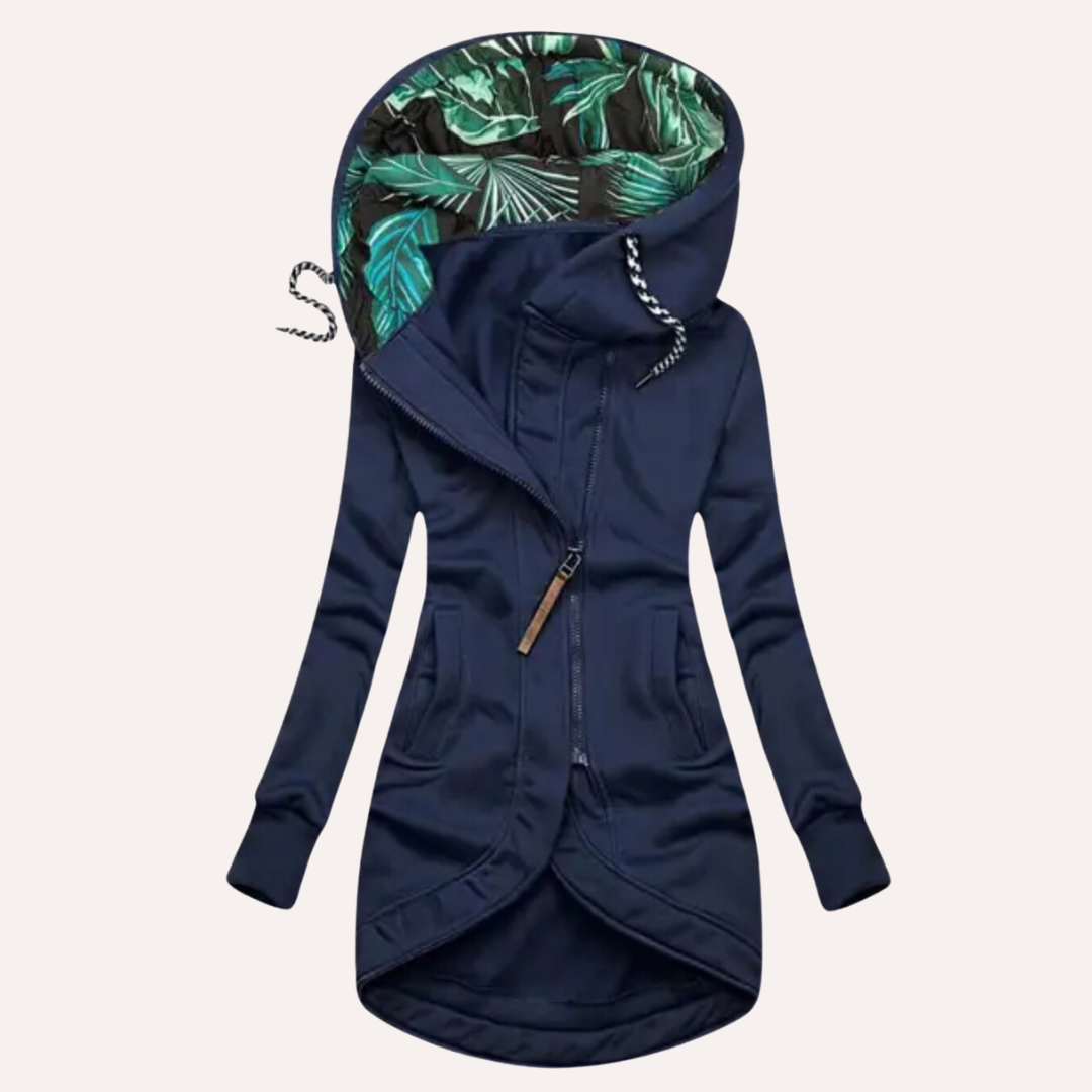 Damen Hoodie Lässig Gemustert Kapuze - IdealeKleiden
