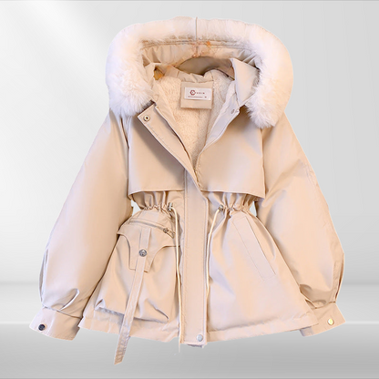 Damen Daunenjacke Warm Abnehmbarer Kragen - IdealeKleiden