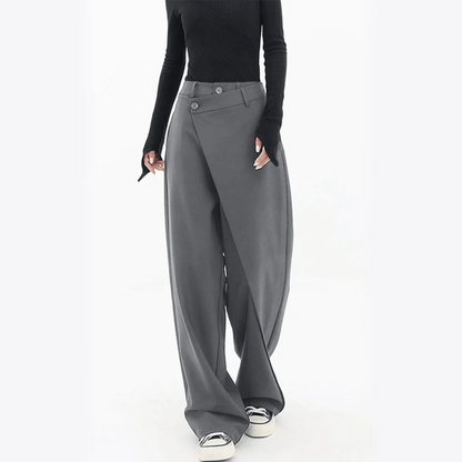 Weite Damenhoose Asymmetrisch Luxusdesign