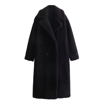 Wintermantel Damen Oversize Stehkragen Reißenverschluss
