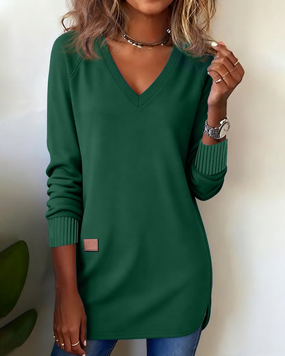 Elegante Kleid V-Ausschnitt Chic Design