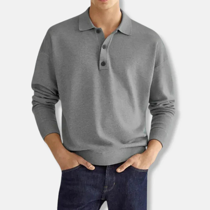 Herren Pullover Polokragen Baumwolle - IdealeKleiden