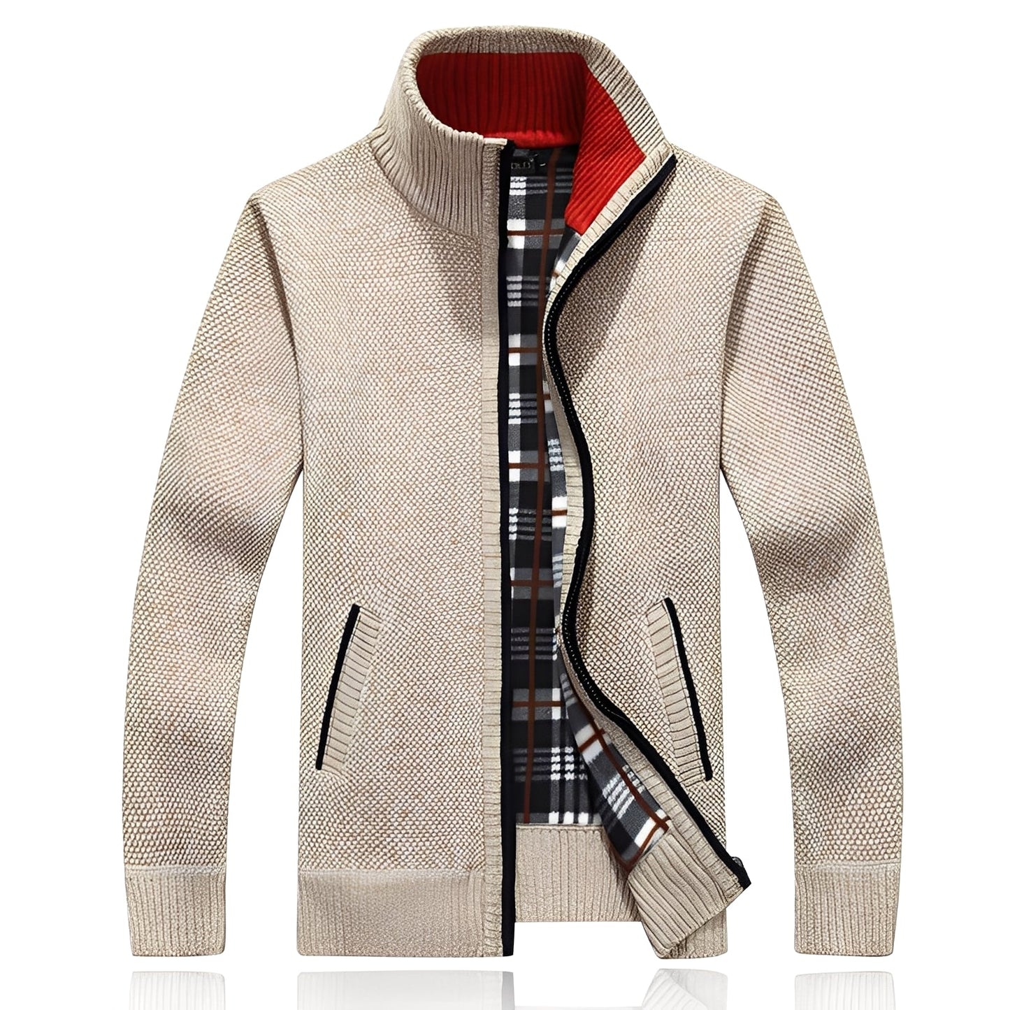Herren Cardigan Elegant Fleece Innenfutter - IdealeKleiden