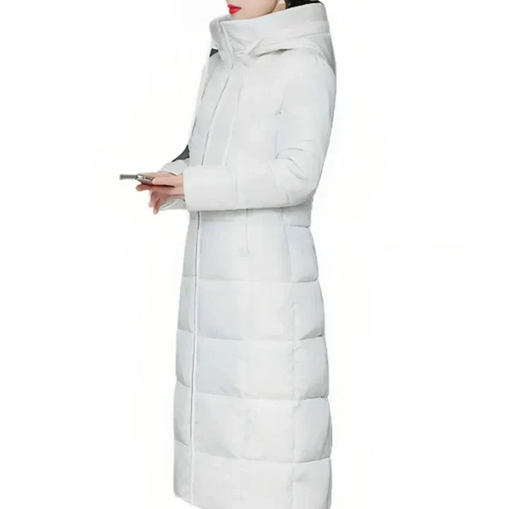 Lange Pufferjacke Gemütlich Winterstyle - IdealeKleiden