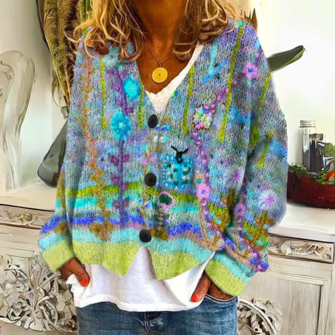 Weicher Bunt-Pullover Damen