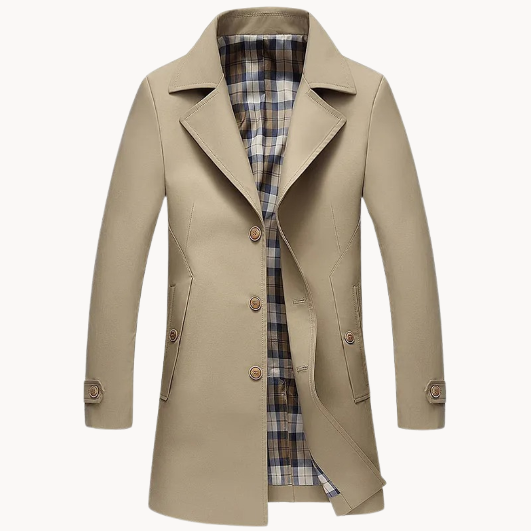 Herren-Trenchcoat Robust Winddicht Modern Design