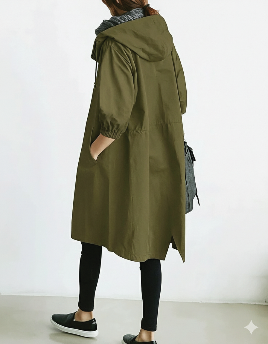 Stylisher Trenchcoat mit Kapuze