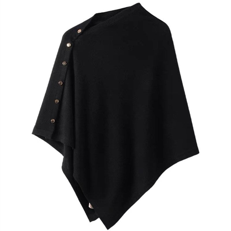 Stylischer Poncho Damen Asymmetrisch Drapiert