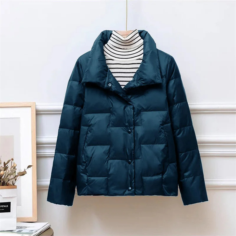 Winter Pufferjacke Damen | Rollkragen Steppjacke