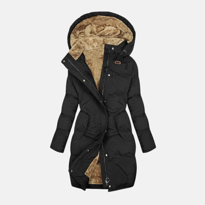 Wasserabweisende Winterjacke Lang Gefüttert