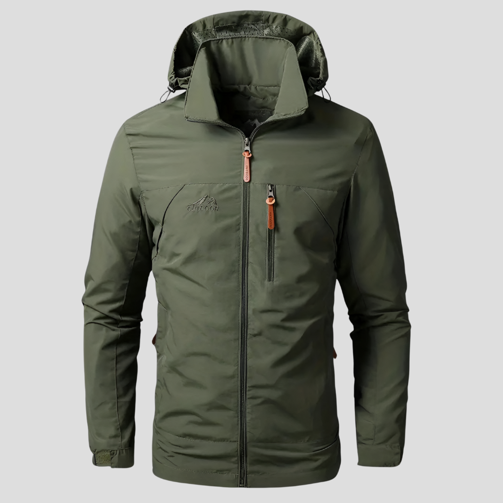 Wasserabweisende Outdoorjacke Herren Regenjacke - IdealeKleiden