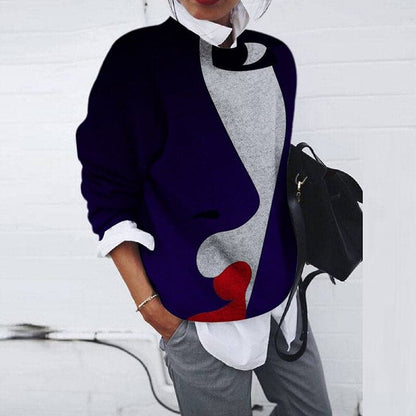 Bequemes Sweatshirt mit Grafikdruck und Rundhals
