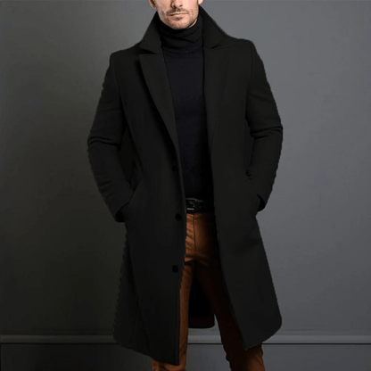 Herren Wintermantel Lang Warm Elegant - IdealeKleiden