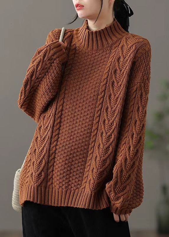 Winterpullover Locker Sitzend Hoher Kragen