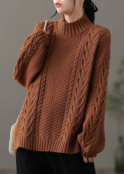 Winterpullover Locker Sitzend Hoher Kragen