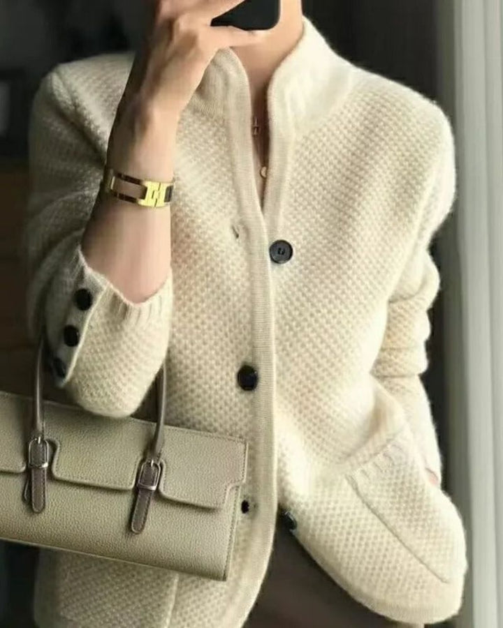 Damen Wollpulloverjacke Warm &amp; Bequem - IdealeKleiden
