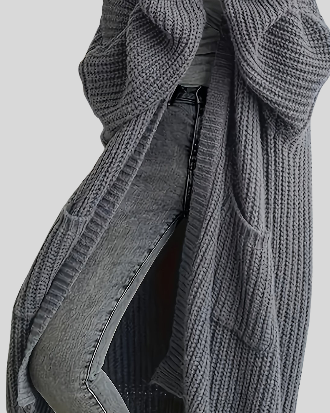 Eleganter Damen Cardigan Lang - IdealeKleiden