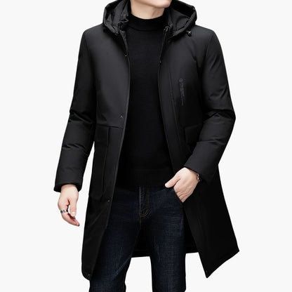 Herren Winterjacke Kapuze Stilvoll Warm