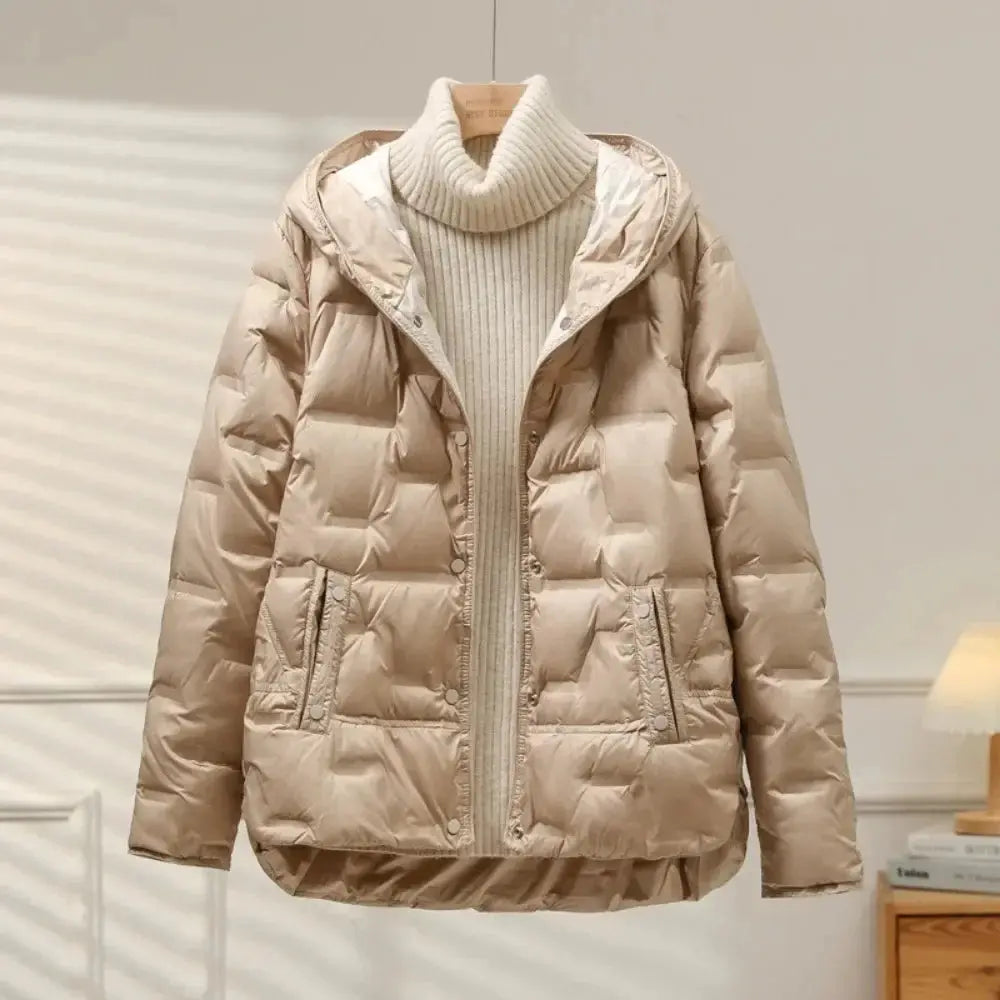 Winterjacke Damen Warm Daunenfüllung