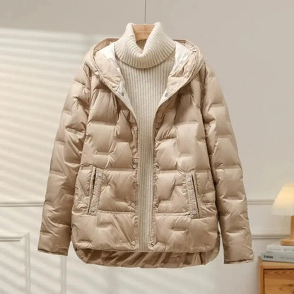 Winterjacke Damen Warm Daunenfüllung