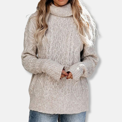 Weiche Rollkragenpullover Damen Tunika