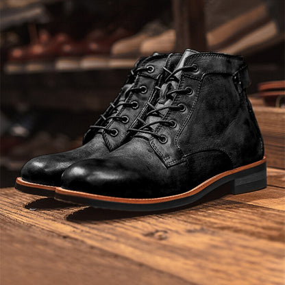 Robuste Herren Lederstiefel mit Starker Sohle