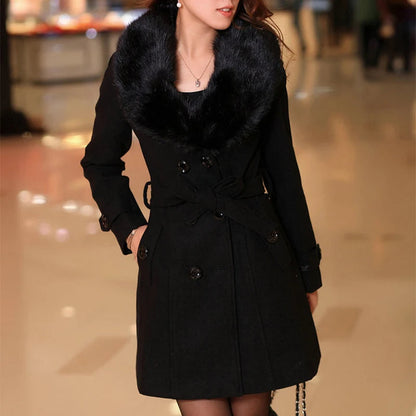 Luxus Pelzmantel Elegante Damenjacke
